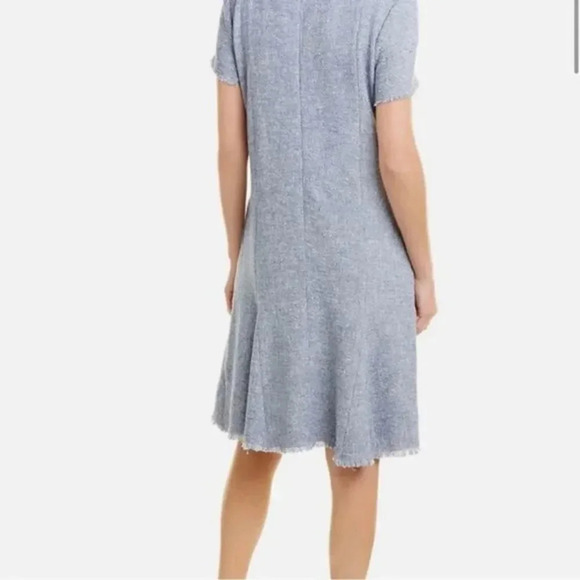 J McLaughlin Bree A Line Blue Tweed Dress M - Picture 2 of 7